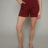 Valerie High Rise Utility Short - Sangria