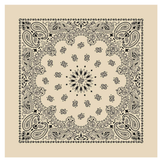 Classic Paisley Bandana - Natural Ivory