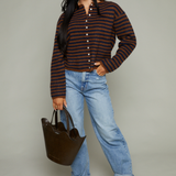 Haven Striped Button Front Cardigan
