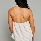 Carlene Striped Halter Tank Top