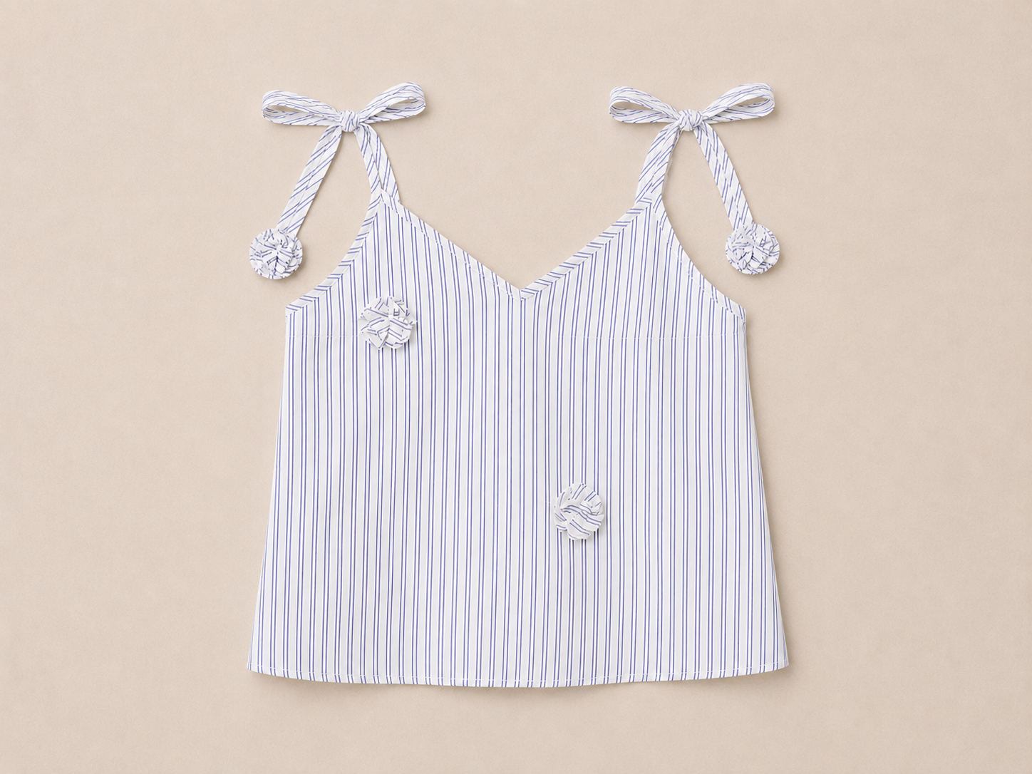 Amelia Striped Floral Applique Top