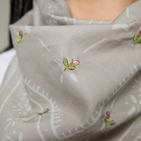 Rose Bud Embroidered Bandana