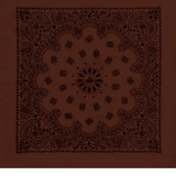 Large Classic Paisley Bandana - Chocolate/Black