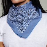 Classic Paisley Bandana - Chambray