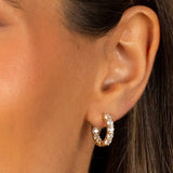 Mini Tennis Huggie Earrings