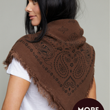 Sasha Bandana Scarf - Chocolate