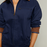 Arabella Contrast Collar Twill Jacket