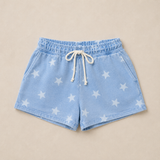 Leon Knit Stars Short - Ocean Air Indigo