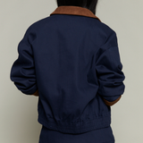 Arabella Contrast Collar Twill Jacket