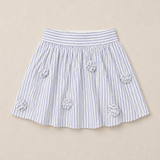 Jenny Striped Floral Applique Skirt
