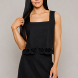 Sally Embroidered Linen Top