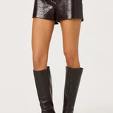 Cash Faux Leather Shorts