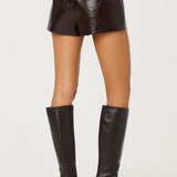 Cash Faux Leather Shorts
