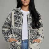 Jodie Oversized Bandana Sherpa Jacket