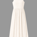 Claire Mixed Media Midi Dress - Crystal
