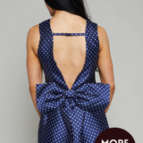 Evie Polka Dot Satin Mini Dress