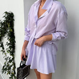 Bindi Gingham Skort - Lilac