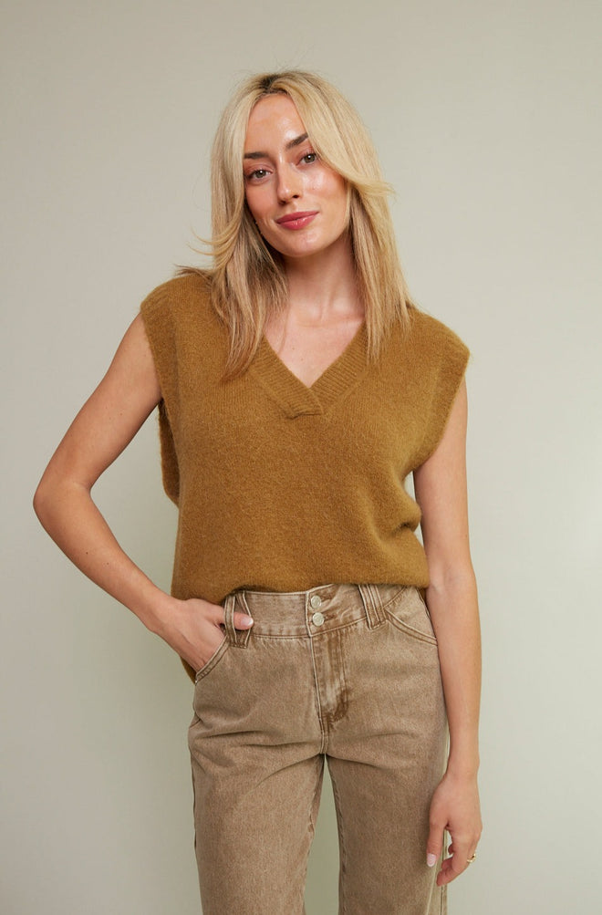 Felicia V-Neck Sweater Vest
