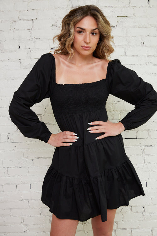Josilyn Poplin Babydoll Dress