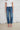 Kirby Mid Rise Bowed Straight Leg Jeans