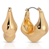 Molten Metal Hoop Earrings