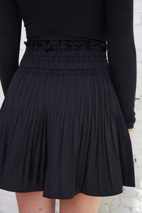 Rayna Black Pleated Skirt