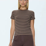 Laura Shrunken Striped Tee