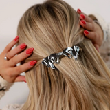 Silver Bow Barrette