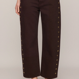 Taylor Off Duty Grommet Embellished Bowed Ankle Jean