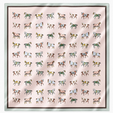 Equestrian Square Silk Scarf - Blush