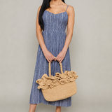 Talia Striped Linen Maxi Dress