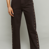 Taylor Off Duty Grommet Embellished Bowed Ankle Jean