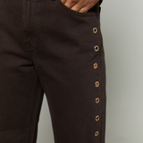Taylor Off Duty Grommet Embellished Bowed Ankle Jean