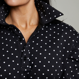 Fawn Relaxed Collared Polka Dot Sweatshirt