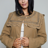 Dominica Sailor Collar Cropped Jacket