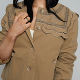 Dominica Sailor Collar Cropped Jacket