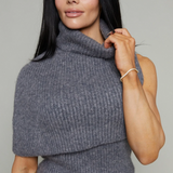 Linden Asymmetrical Rib Knit Sweater