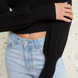 Valerie Seamed Rib Knit Top