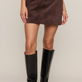 Fiona Faux Suede Mini Skirt