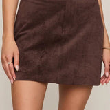 Fiona Faux Suede Mini Skirt