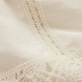 Mia Embroidered Wide Leg Pant - White