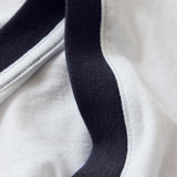 Sandy Contrast V-Neck Tee - White