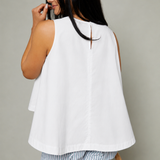 Antoinette Draped Top - White