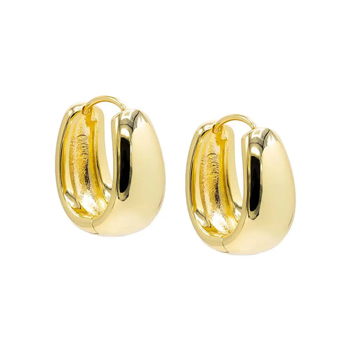 Gold Wide Mini Hoops