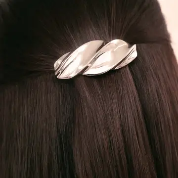 Twist Barrette - Silver