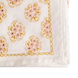 Pink Floral Scalloped Edge Bandana