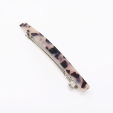 Thin Acetate Hair Barrette - Leopard