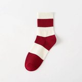 Thick Striped Cotton Crew Socks