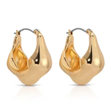Molten Metal Hoop Earrings