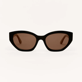 Kenny Polarized Cateye Sunglasses - Brown/Black